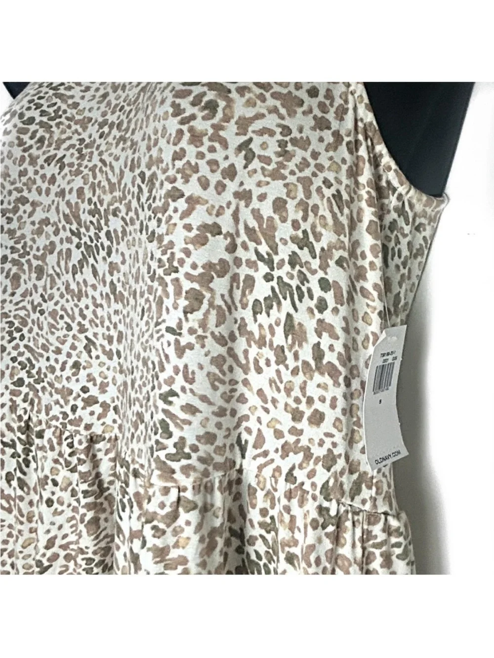 Old Navy Beige and White Leopard Print Midi Dress - Picture 5 of 6